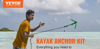 vevor kayak anchor kit 35 lb paddle board anchor kit with 262 ft8 m rope and buoyboat anchor hook304 stainless steel fol 3