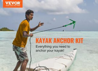 vevor kayak anchor kit 35 lb paddle board anchor kit with 262 ft8 m rope and buoyboat anchor hook304 stainless steel fol 3