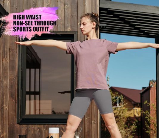 NEW YOUNG 3 Pack Biker Shorts Review new young 3 pack biker shorts with pockets for women high waisted tummy control 8 workout spandex yoga bike shorts 3