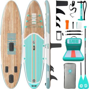 Niphean Inflatable Stand Up Paddle Board with SUP Accessories, Anti-Slip EVA Deck, 10'6" Inflatable Paddle Boards for Adults & Youth of All Skill Levels