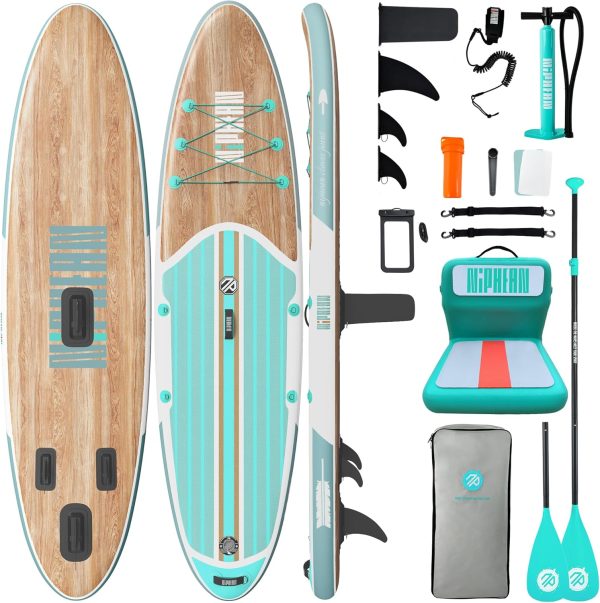Niphean Inflatable Stand Up Paddle Board with SUP Accessories, Anti-Slip EVA Deck, 10'6" Inflatable Paddle Boards for Adults & Youth of All Skill Levels