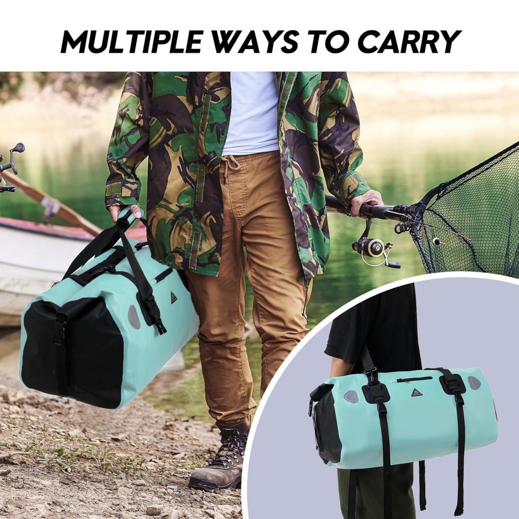 Haimont Waterproof Duffel Bag Roll-top Dry Duffel Bag with Quick-fixed Straps for Motorcycling, Rafting, Boating, SUP, Kayaking, Travel, 50L/70L
