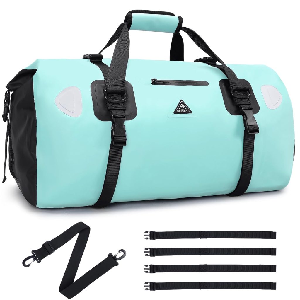 Haimont Waterproof Duffel Bag Roll-top Dry Duffel Bag with Quick-fixed Straps for Motorcycling, Rafting, Boating, SUP, Kayaking, Travel, 50L/70L