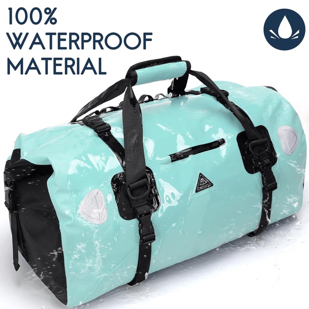 Haimont Waterproof Duffel Bag Roll-top Dry Duffel Bag with Quick-fixed Straps for Motorcycling, Rafting, Boating, SUP, Kayaking, Travel, 50L/70L