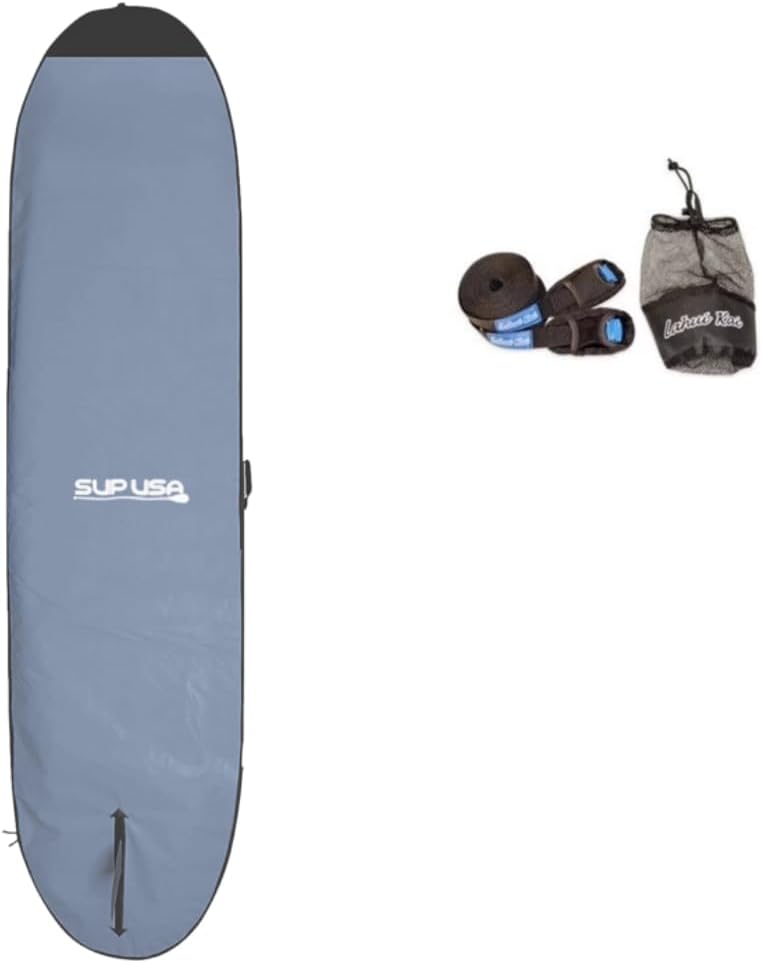 11 and 12 Premium SUP USA Paddleboard Bag - SUP Cover, Carrying Bag, Protector (11’ and 12’ Gray) - Paddle Board SUP Protection