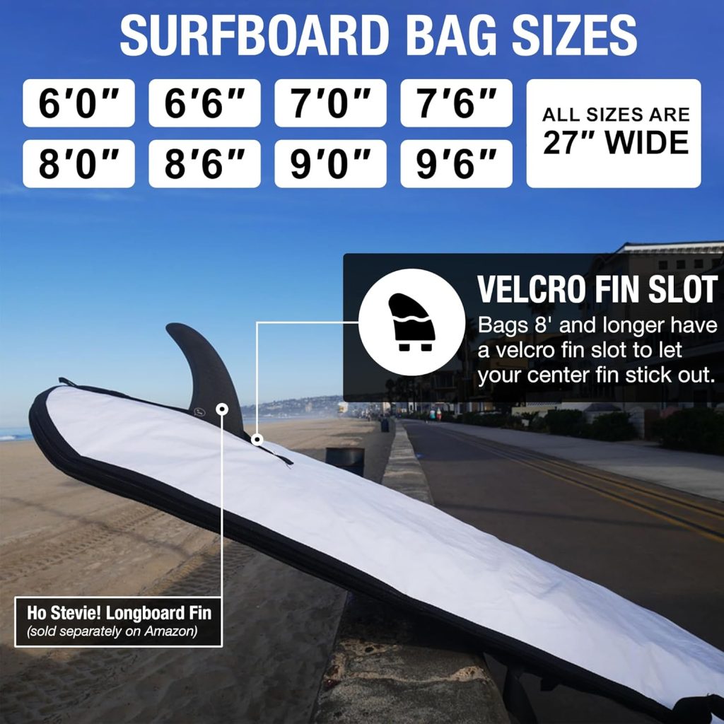 Ho Stevie! Surfboard Bag - Zippered Daybag - Fits All Shapes of Surfboards - Foam Padding and Durable Cover - Comfortable Shoulder Strap