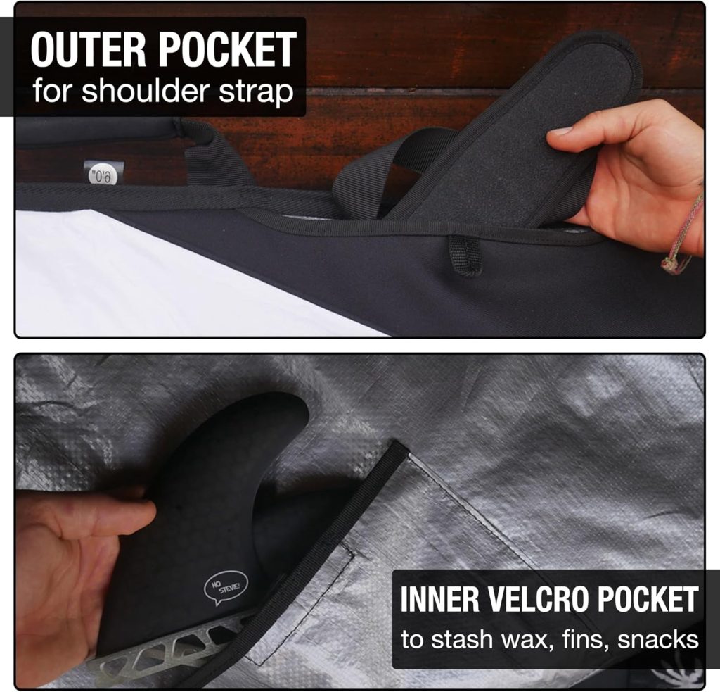 Ho Stevie! Surfboard Bag - Zippered Daybag - Fits All Shapes of Surfboards - Foam Padding and Durable Cover - Comfortable Shoulder Strap