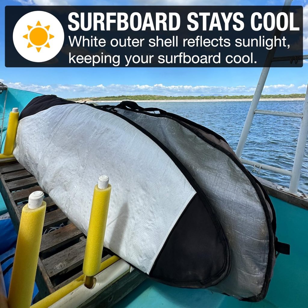 Ho Stevie! Surfboard Bag - Zippered Daybag - Fits All Shapes of Surfboards - Foam Padding and Durable Cover - Comfortable Shoulder Strap