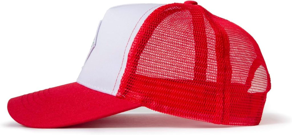 TABASCO® Logo Trucker Hat with Mesh Back and Adjustable Snaps, Red and White