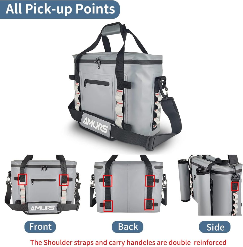 Kayak Cooler, 4.5 Gallon Portable Kayak Cooler Bag with Rod Holder and Lawn-Chair Style Seat, Ideal for Fishing, Beach, Camping