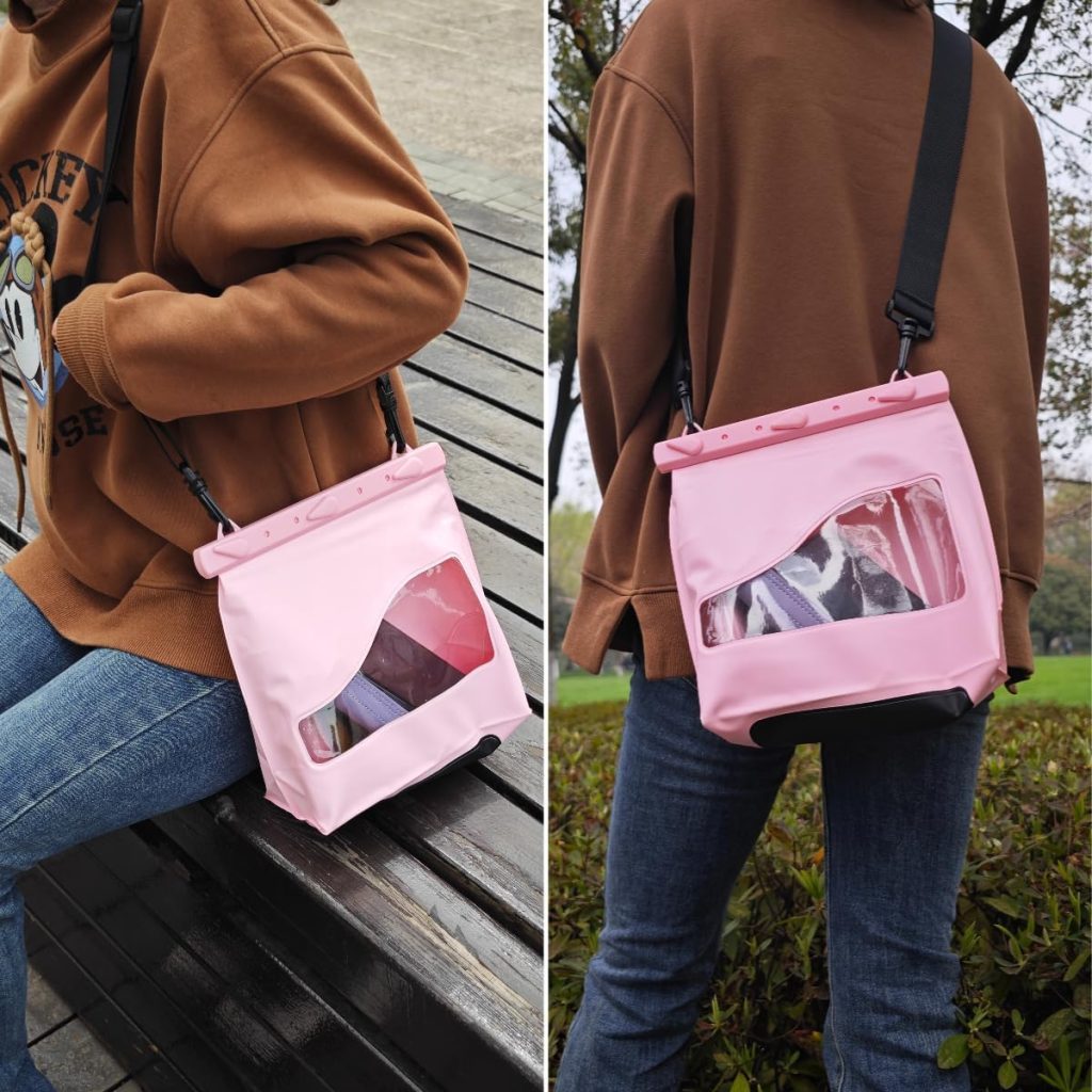 LAQ DESiGN STAYDRY Waterproof Bag, Dry Bag with Shoulder Strap for Swimming, Boating, Traveling, Snorkeling, Kayaking, Fishing, Diving, Hiking, Camping-Large (Black)