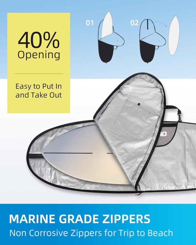 OCEANBROAD Surfboard Longboard Bag Day Bag Travel Bag 50, 56, 60, 66, 70, 76, 80, 86, 90, 96, 100