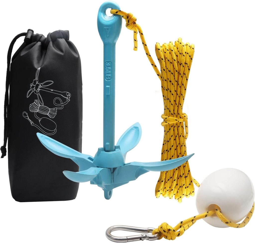 Kayak Anchor Boat Anchor for Kayaks, Canoes, SUP Paddle Boards Jet Skis, Folding Anchor with 40ft Anchor Tow Rope and Carrying Bag Kayak Anchor Boat Anchor for Kayaks, Canoes, SUP Paddle Boards Jet Skis, Folding Anchor with 40ft Anchor Tow Rope and Carrying Bag