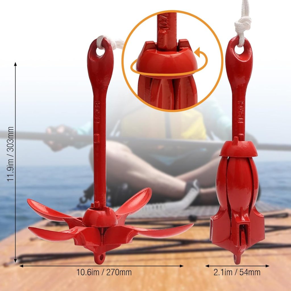 Kayak Anchor Boat Anchor for Kayaks, Canoes, SUP Paddle Boards Jet Skis, Folding Anchor with 40ft Anchor Tow Rope and Carrying Bag Kayak Anchor Boat Anchor for Kayaks, Canoes, SUP Paddle Boards Jet Skis, Folding Anchor with 40ft Anchor Tow Rope and Carrying Bag