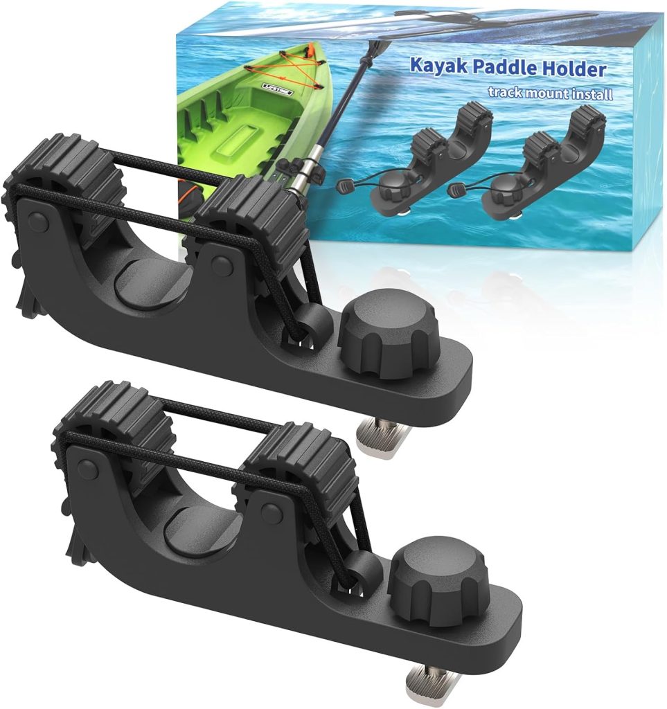 Huntury Kayak Paddle Holder, Save Kayak Track Space, Fishing Net, Fishing Poles Holder for Fishing, Track Mount Accessories Huntury Kayak Paddle Holder, Save Kayak Track Space, Fishing Net, Fishing Poles Holder for Fishing, Track Mount Accessories