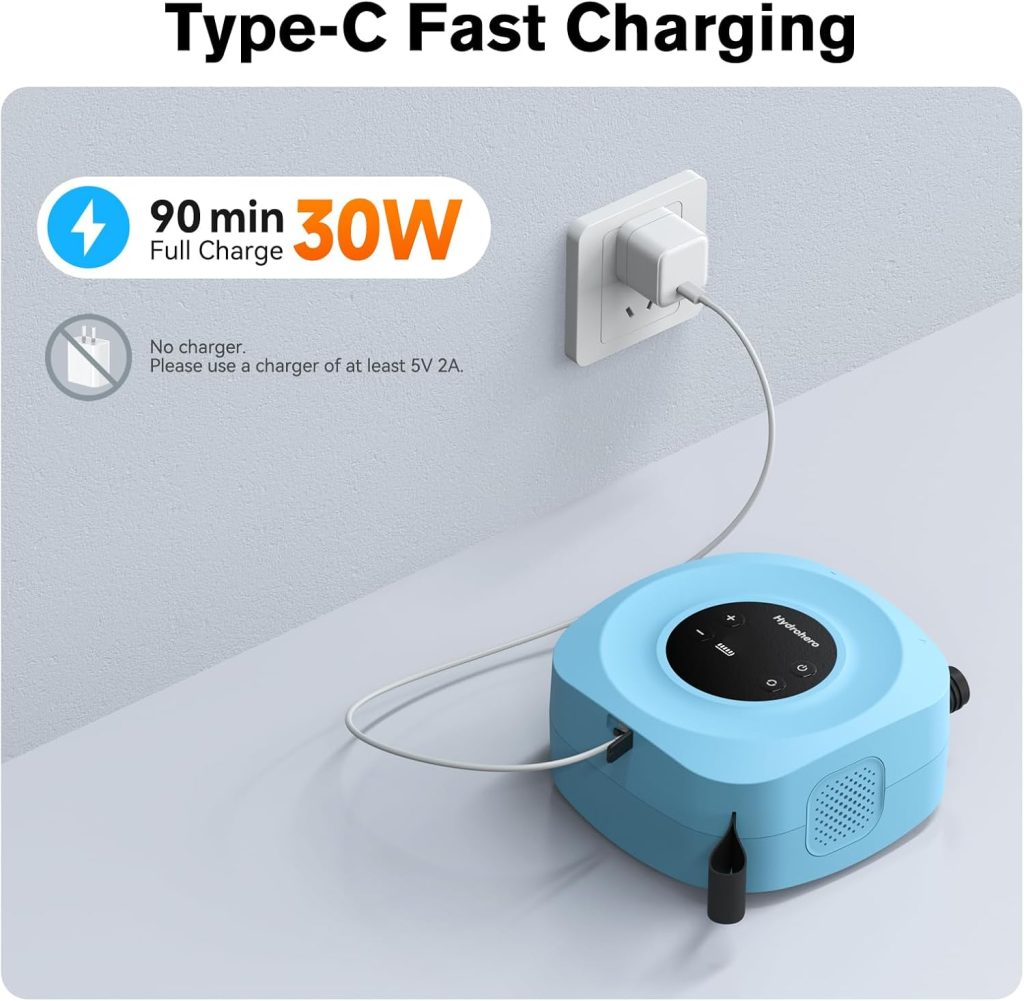 Hydrohero Electric Paddle Board Pump, Rechargeable 20PSI High Pressure SUP Pump, Intelligent Dual Stage Inflation Deflation, Auto-Off for Stand Up Paddle Boards, Surfing Kite, Tent, Boat Hydrohero Electric Paddle Board Pump, Rechargeable 20PSI High Pressure SUP Pump, Intelligent Dual Stage Inflation Deflation, Auto-Off for Stand Up Paddle Boards, Surfing Kite, Tent, Boat