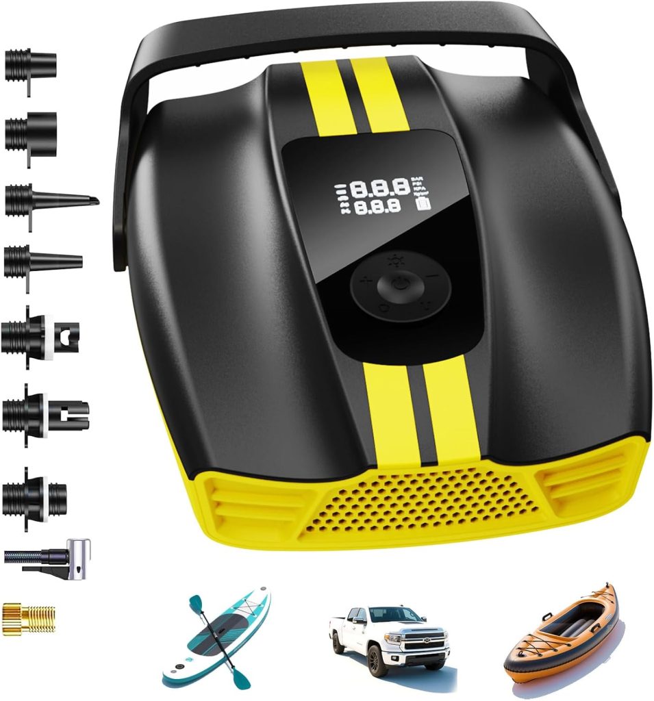 50PSI Paddle Board Pump Electric Portable, Sup Pump with Auto-Off,9 Modes Paddleboard Pump for Stand Up Paddle Board/Car/Kayak/Motorcycle/Bicycle (Non-Rechargeable) (Non-Rechargeable) 50PSI Paddle Board Pump Electric Portable, Sup Pump with Auto-Off,9 Modes Paddleboard Pump for Stand Up Paddle Board/Car/Kayak/Motorcycle/Bicycle (Non-Rechargeable) (Non-Rechargeable)