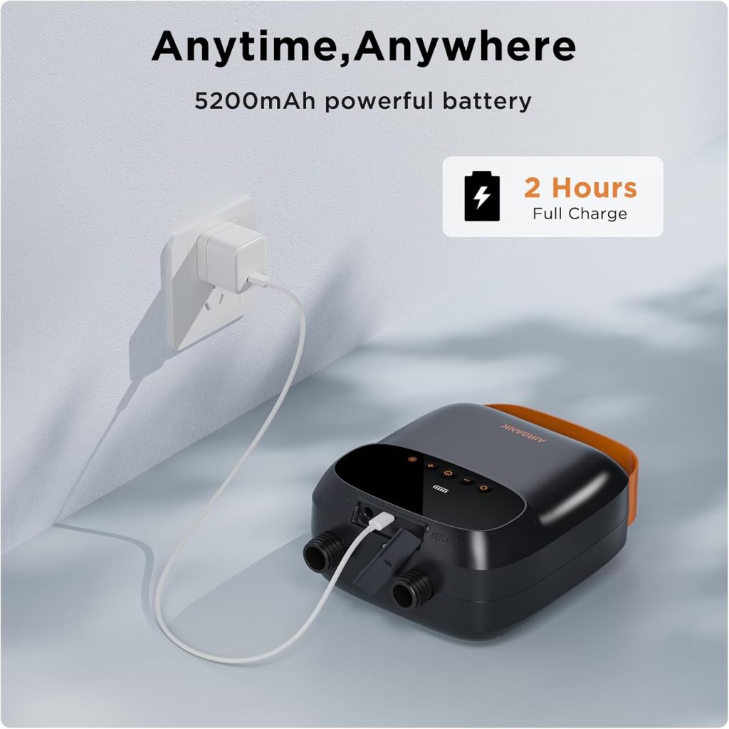 AIRBANK Paddle Board Pump Electric 20PSI The Puffer Pro, Portable SUP Pump, Dual-Stage Inflation Auto-Off Air Pump for Stand up Paddle Boards, Kayak, Inflatables, Boats, Tent, Kite Wings AIRBANK Paddle Board Pump Electric 20PSI The Puffer Pro, Portable SUP Pump, Dual-Stage Inflation Auto-Off Air Pump for Stand up Paddle Boards, Kayak, Inflatables, Boats, Tent, Kite Wings