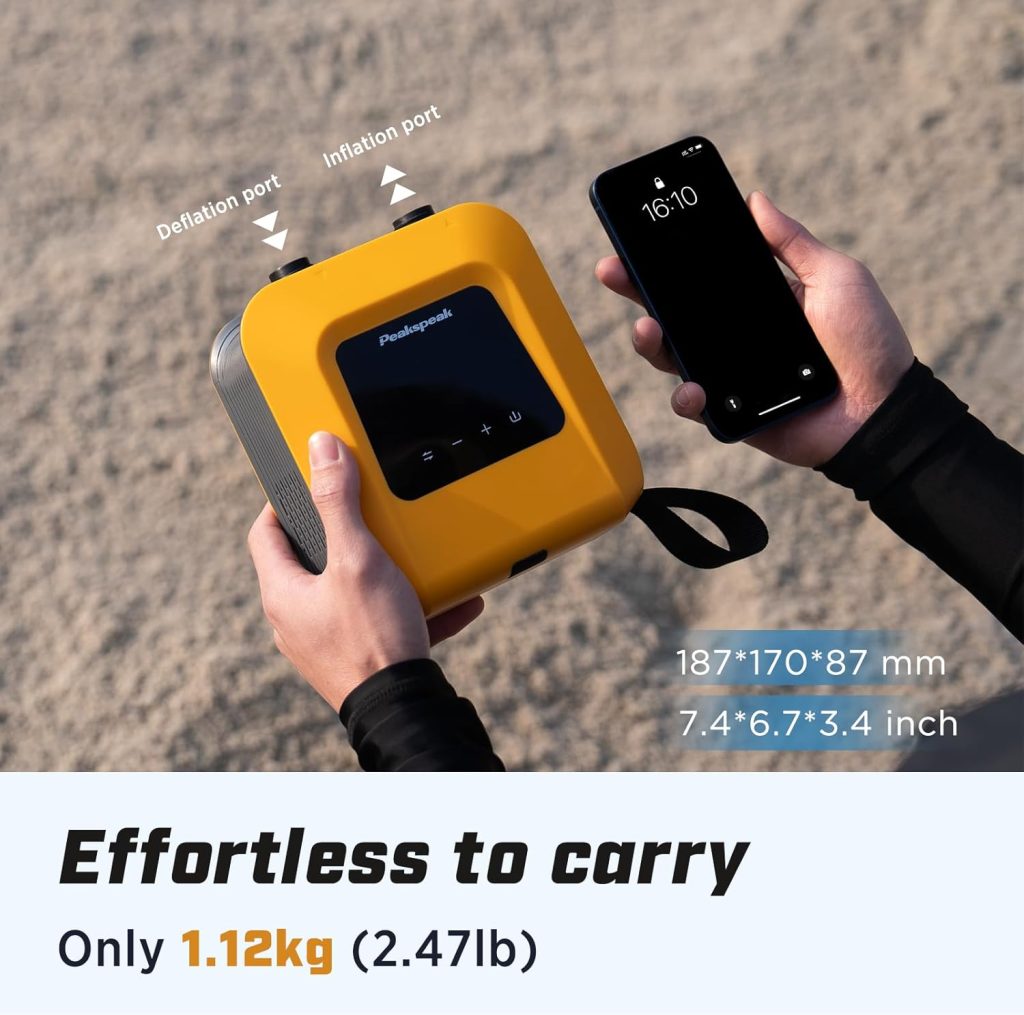 Electric Paddle Board Pump S1-20PSI Rechargeable SUP Pumps, Dual Stage Inflation Deflation, Suitable for Stand Up Paddle Boards, Boats, Kayaks and Tent Electric Paddle Board Pump S1-20PSI Rechargeable SUP Pumps, Dual Stage Inflation Deflation, Suitable for Stand Up Paddle Boards, Boats, Kayaks and Tent