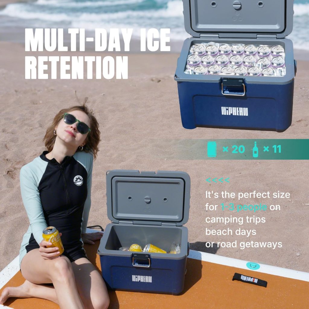 niphean Paddle Board Cooler Box Insulated Small Cooler Hard Shell 16qt Ice Chest Keeps Cool for 60hrs, Convertible Seat On Paddle Board Kayak Cooler Sup Accessories for Camping, Beach and Travel niphean Paddle Board Cooler Box Insulated Small Cooler Hard Shell 16qt Ice Chest Keeps Cool for 60hrs, Convertible Seat On Paddle Board Kayak Cooler Sup Accessories for Camping, Beach and Travel