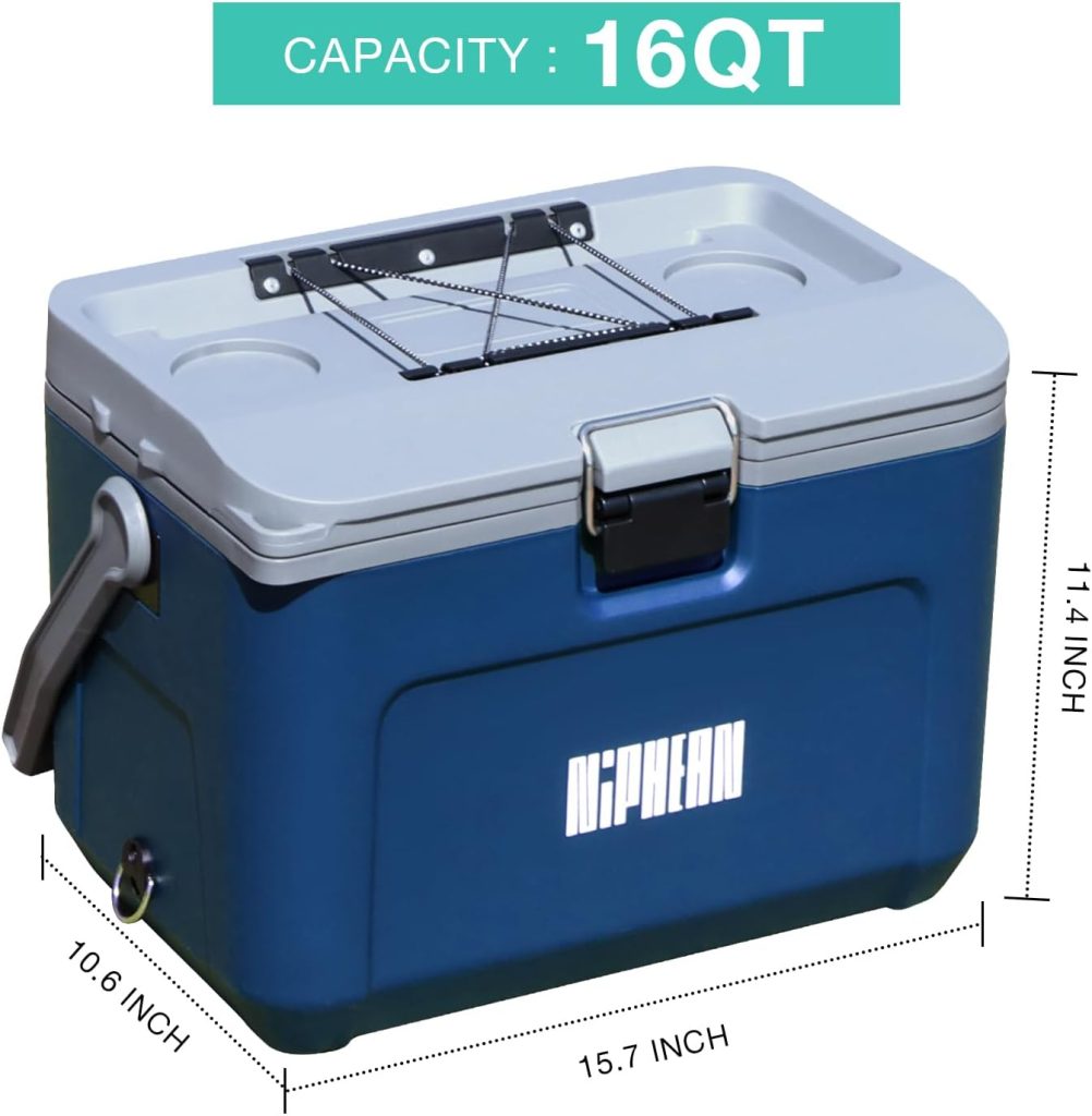 niphean Paddle Board Cooler Box Insulated Small Cooler Hard Shell 16qt Ice Chest Keeps Cool for 60hrs, Convertible Seat On Paddle Board Kayak Cooler Sup Accessories for Camping, Beach and Travel niphean Paddle Board Cooler Box Insulated Small Cooler Hard Shell 16qt Ice Chest Keeps Cool for 60hrs, Convertible Seat On Paddle Board Kayak Cooler Sup Accessories for Camping, Beach and Travel