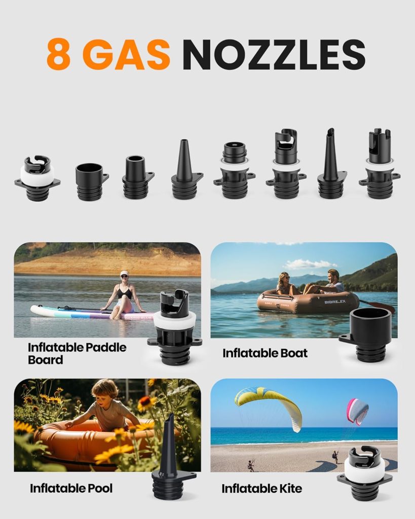 OutdoorMaster Shark 3 Paddle Board Pump Electric - 350 Fast Inflation, 20PSI 74Wh Rechargeable SUP Air Pump- Auto-Off Deflation, 12V/15.8V DC Type-C Input, 8 Nozzles for Inflatables, Boats,Kites OutdoorMaster Shark 3 Paddle Board Pump Electric - 350 Fast Inflation, 20PSI 74Wh Rechargeable SUP Air Pump- Auto-Off Deflation, 12V/15.8V DC Type-C Input, 8 Nozzles for Inflatables, Boats,Kites