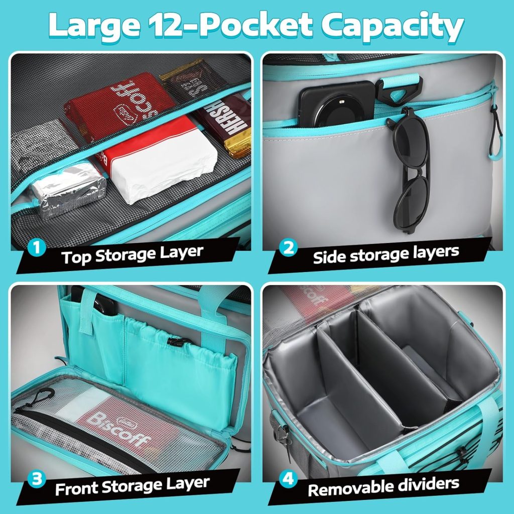 PLUSINNO Paddle Board Cooler, Waterproof SUP Cooler Durable PVC Material, Paddle Board Bag with TPU Zipper, 12-Pocket Fits 42 Cans, Paddle Board Accessories for Beach, Camping, Kayaking PLUSINNO Paddle Board Cooler, Waterproof SUP Cooler Durable PVC Material, Paddle Board Bag with TPU Zipper, 12-Pocket Fits 42 Cans, Paddle Board Accessories for Beach, Camping, Kayaking
