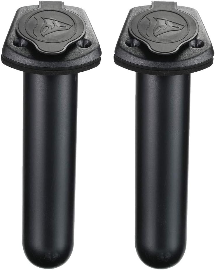 2 Pack Kayak Deck Flush Mount Fishing Rod Holders and Cap Cover for Boat, Canoe and Tackle Accessory Tool 2 Pack Kayak Deck Flush Mount Fishing Rod Holders and Cap Cover for Boat, Canoe and Tackle Accessory Tool