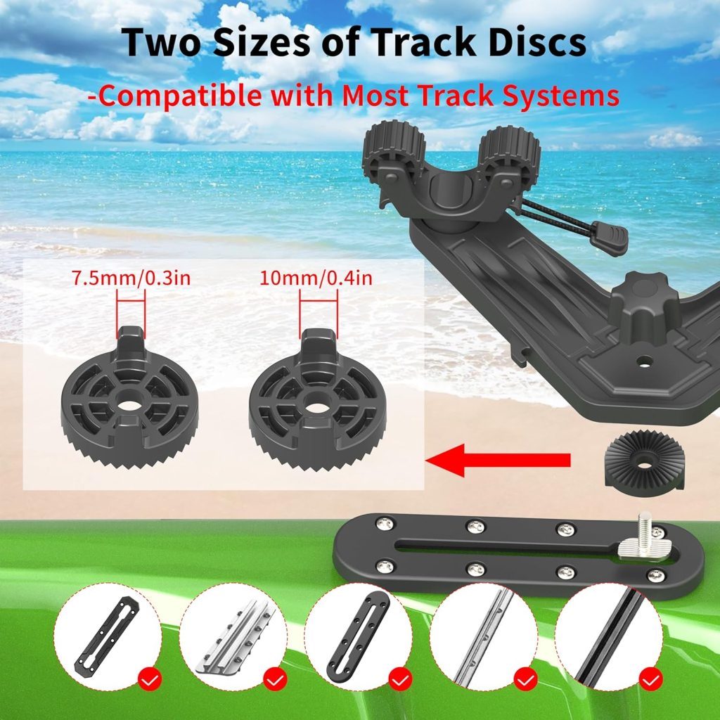 DoubleHeader Kayak Track Paddle Holder, Save Kayak Track Space, Kayak Paddle Clip, Kayak Track Mount Accessories, Kayak Oar/Fishing Net/Gaff Holder for Fishing, Kayak Fishing Accessories DoubleHeader Kayak Track Paddle Holder, Save Kayak Track Space, Kayak Paddle Clip, Kayak Track Mount Accessories, Kayak Oar/Fishing Net/Gaff Holder for Fishing, Kayak Fishing Accessories