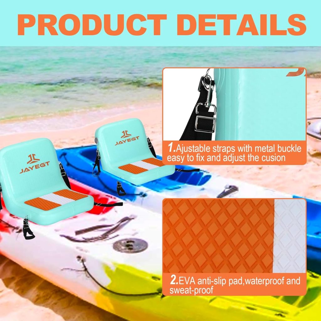 JAYEGT Inflatable Kayak Seat with Back Support,Paddle Board Accessories ,Foldable SUP Seat,Ergonomic Anti-Slip Design, high Load Capacity,Versatile Use for Kayak, Boat,SUP,Canoe,Fishing Boat-Green JAYEGT Inflatable Kayak Seat with Back Support,Paddle Board Accessories ,Foldable SUP Seat,Ergonomic Anti-Slip Design, high Load Capacity,Versatile Use for Kayak, Boat,SUP,Canoe,Fishing Boat-Green