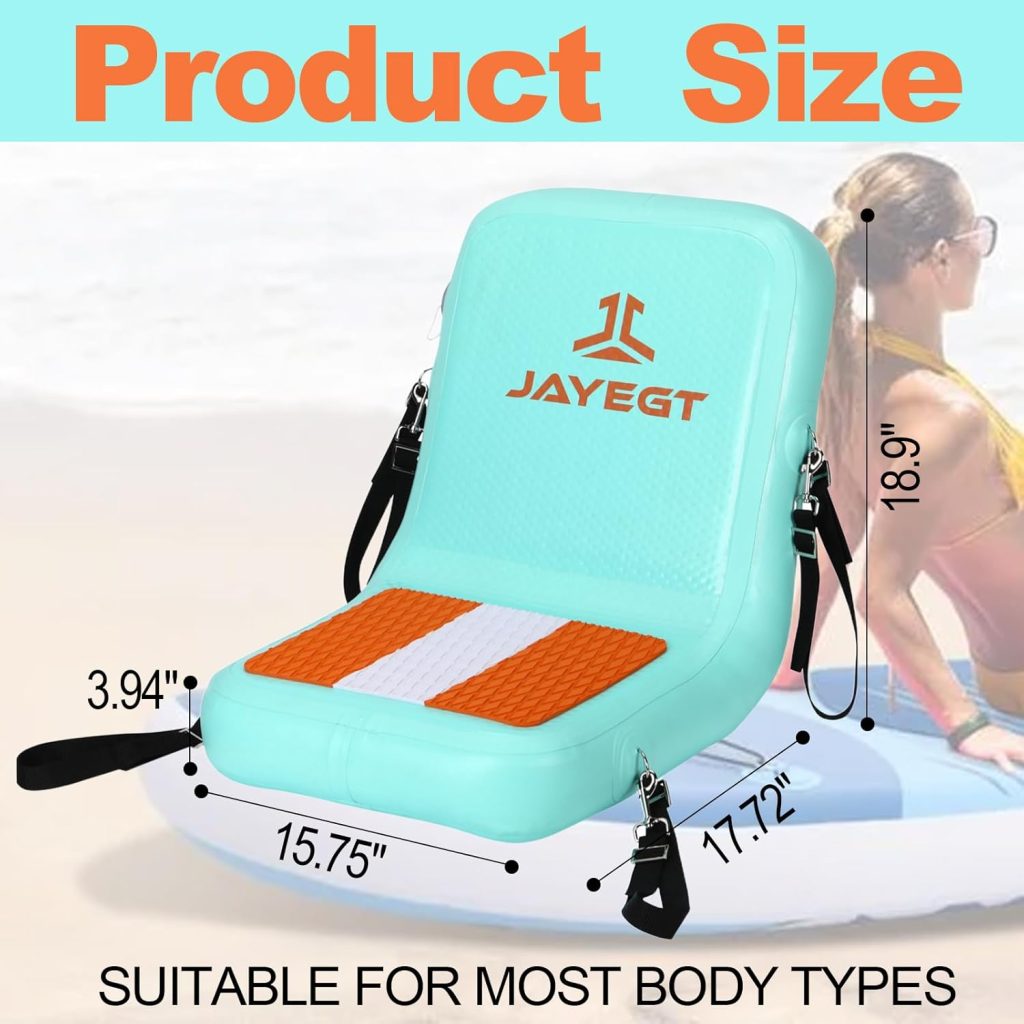 JAYEGT Inflatable Kayak Seat with Back Support,Paddle Board Accessories ,Foldable SUP Seat,Ergonomic Anti-Slip Design, high Load Capacity,Versatile Use for Kayak, Boat,SUP,Canoe,Fishing Boat-Green JAYEGT Inflatable Kayak Seat with Back Support,Paddle Board Accessories ,Foldable SUP Seat,Ergonomic Anti-Slip Design, high Load Capacity,Versatile Use for Kayak, Boat,SUP,Canoe,Fishing Boat-Green
