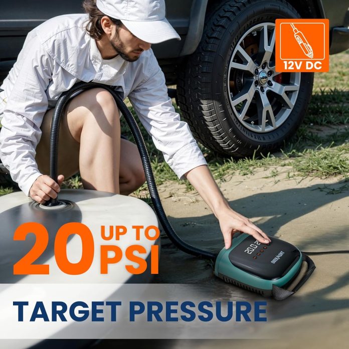 overmont-paddle-board-pump-electric-portable-20psi-sup-air-pump-with-auto-off-fast-dual-stage-inflation-deflation-lcd-di-1