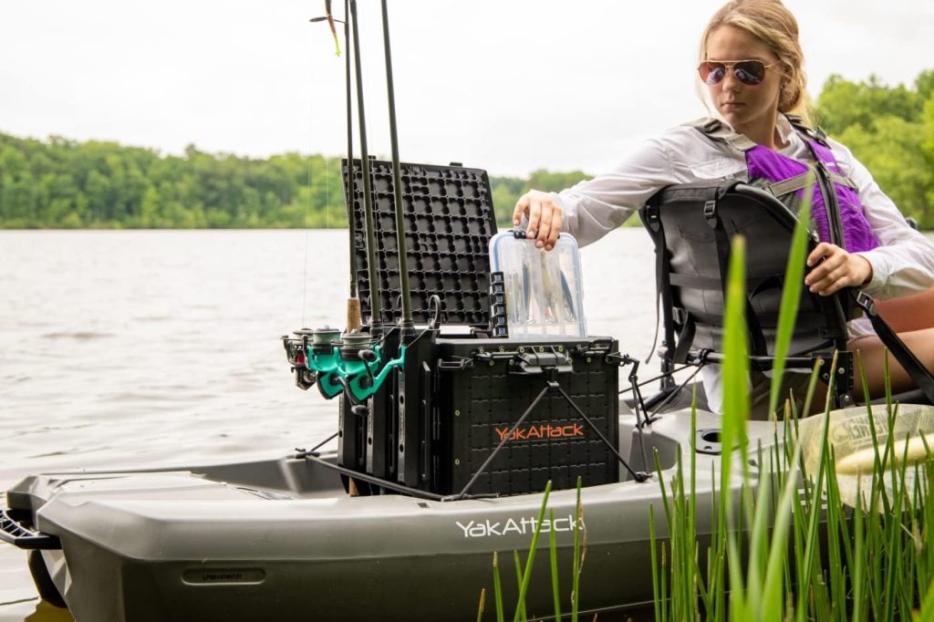 YakAttack BlackPak Pro 13 x 13 Fishing Crate with 3 Rod Holders - Black | Compact Tackle Storage Box Gear Organizer for Kayaks | Lightweight, Durable Customizable Marine Accessory | Made in USA YakAttack BlackPak Pro 13 x 13 Fishing Crate with 3 Rod Holders - Black | Compact Tackle Storage Box Gear Organizer for Kayaks | Lightweight, Durable Customizable Marine Accessory | Made in USA