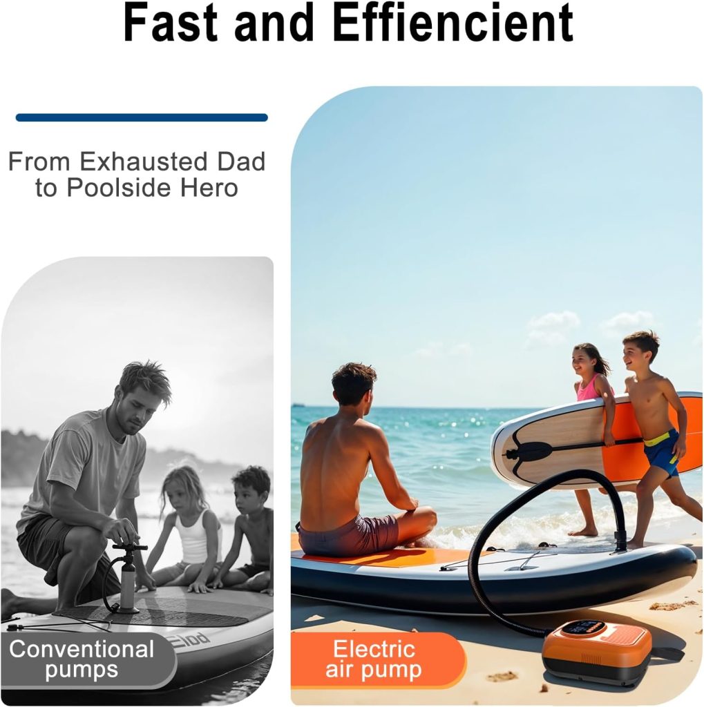 20PSI Electric Paddle Board Pump, Smart Rechargeable SUP Pump with DC 12V Car Connector, Inflation and Deflation Air Pump with Auto-Off for SUP, Kayaks, Tents, Air Mattress, Pool Floats, Inflatables 20PSI Electric Paddle Board Pump, Smart Rechargeable SUP Pump with DC 12V Car Connector, Inflation and Deflation Air Pump with Auto-Off for SUP, Kayaks, Tents, Air Mattress, Pool Floats, Inflatables
