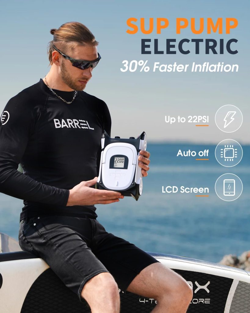 GICLE Paddle Board Pump Electric 12V DC, SUP Air Pump with Dual Stage Fast Inflation Auto-Off, Electric Air Pump for Inflatable Paddle Board, Boat, Kayak, Air Mattress,Tents GICLE Paddle Board Pump Electric 12V DC, SUP Air Pump with Dual Stage Fast Inflation Auto-Off, Electric Air Pump for Inflatable Paddle Board, Boat, Kayak, Air Mattress,Tents