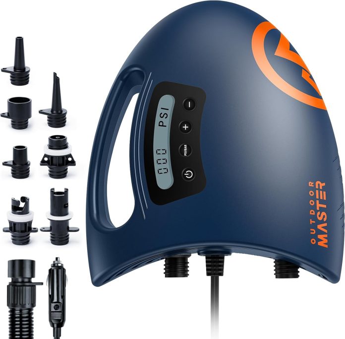 outdoormaster-20psi-high-pressure-sup-air-pump-shark-intelligent-dual-stage-inflation-auto-off-deflation-12v-dc-car-conn