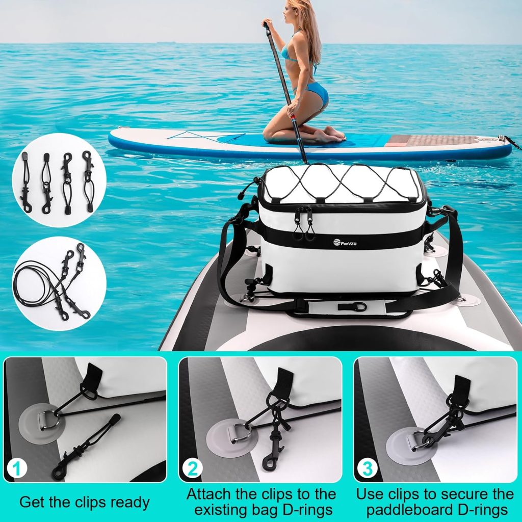 Paddle Board Cooler - Waterproof SUP Cooler Bag for Stand Up Paddle Board and Kayak - Leakproof Inflatable Cooler for SUP Accessories - Essential Paddleboard Accessory for Water Storage Paddle Board Cooler - Waterproof SUP Cooler Bag for Stand Up Paddle Board and Kayak - Leakproof Inflatable Cooler for SUP Accessories - Essential Paddleboard Accessory for Water Storage