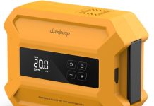Dwndpump Paddle Board Pump Electric Portable, 20PSI High-Pressure SUP Pump, Intelligent Dual-Stage Inflation Deflation Function, Auto-Off, LED Display, Air Pump for Paddleboards, Inflatable Boat Tents