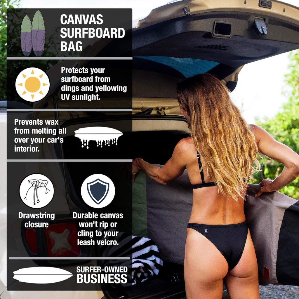 Ho Stevie! Canvas Surfboard Bag Cover - No Melted Wax on Car - Sun/Ding Protection Ho Stevie! Canvas Surfboard Bag Cover - No Melted Wax on Car - Sun/Ding Protection