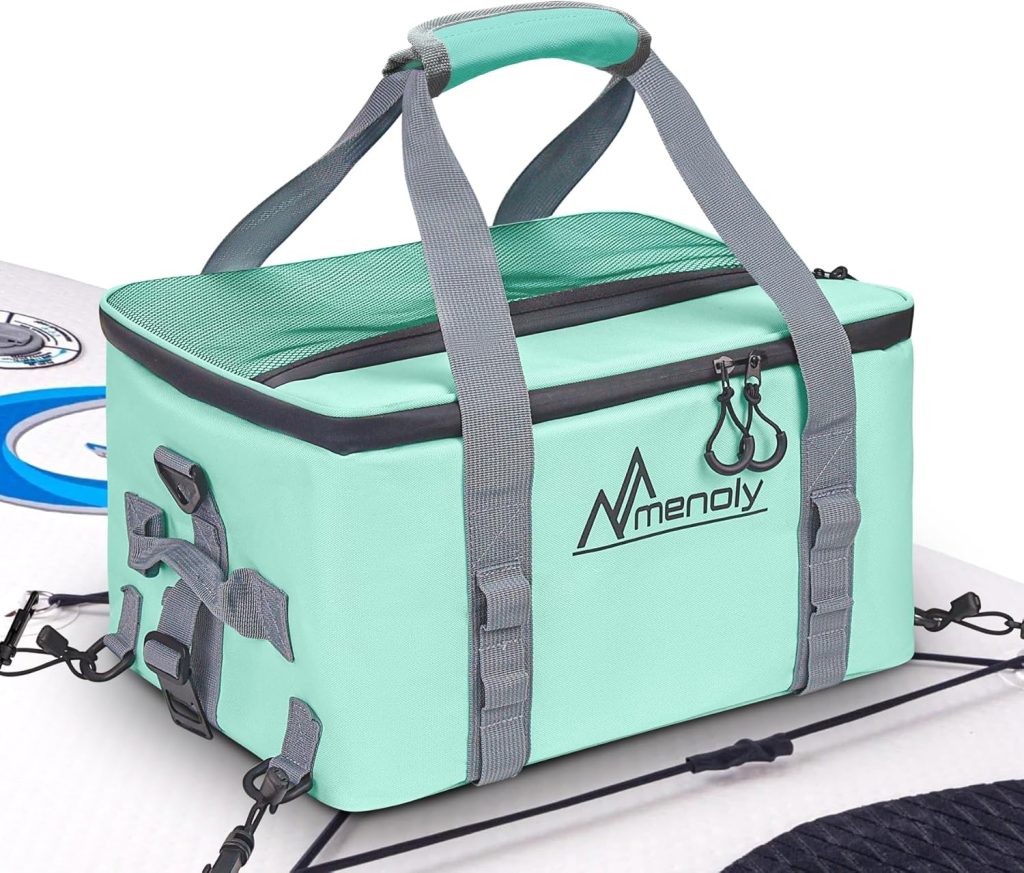 MENOLY Paddle Board Accessories Cooler, 25L Sup Kayak Deck Cooler Bag Fit Cans with Bottle Opener, Adjustable Strap for Paddleboarding, Kayaking, Camping MENOLY Paddle Board Accessories Cooler, 25L Sup Kayak Deck Cooler Bag Fit Cans with Bottle Opener, Adjustable Strap for Paddleboarding, Kayaking, Camping