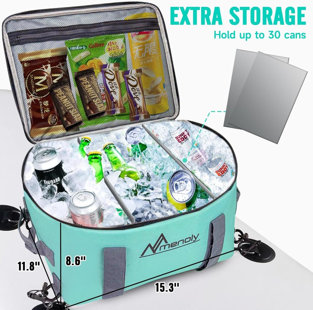 MENOLY Paddle Board Accessories Cooler, 25L Sup Kayak Deck Cooler Bag Fit Cans with Bottle Opener, Adjustable Strap for Paddleboarding, Kayaking, Camping MENOLY Paddle Board Accessories Cooler, 25L Sup Kayak Deck Cooler Bag Fit Cans with Bottle Opener, Adjustable Strap for Paddleboarding, Kayaking, Camping