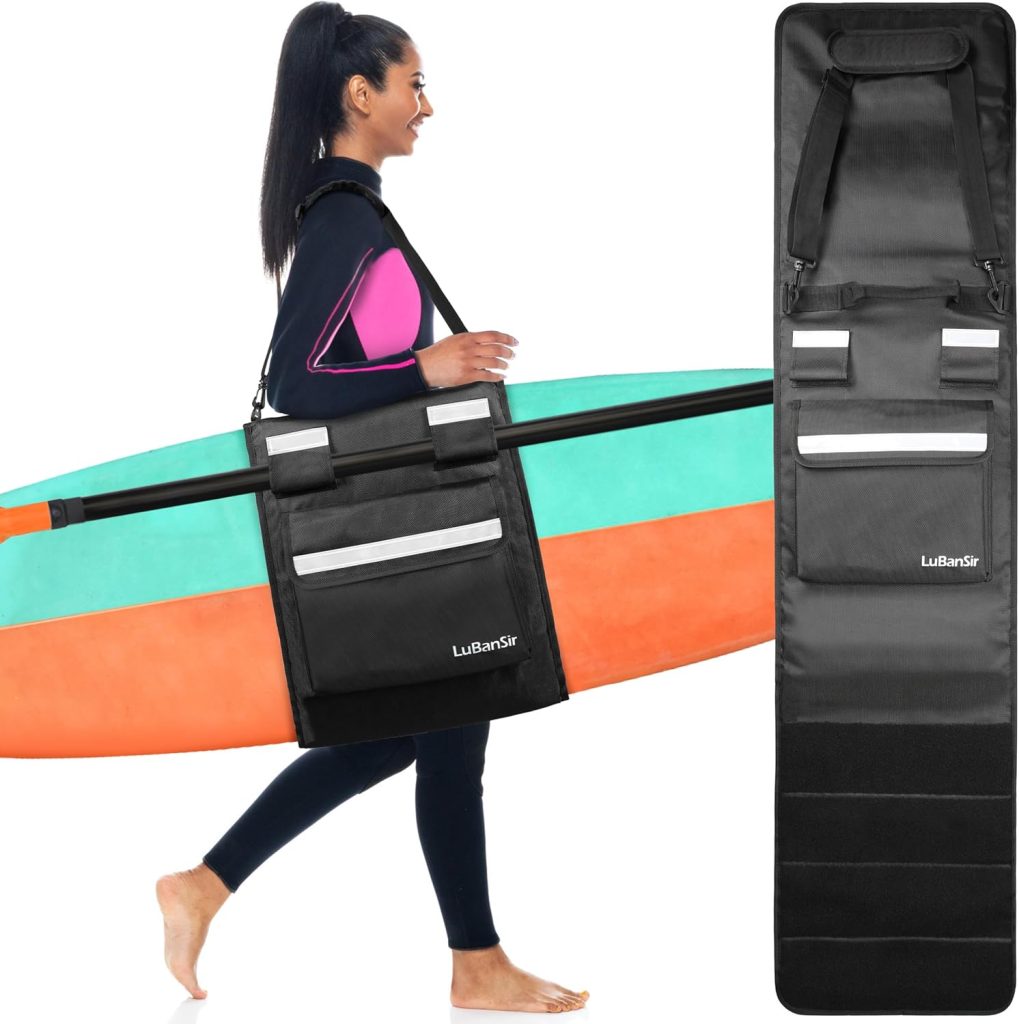 LuBanSir Surfboard Bag, Surfboard Travel Bag for Outdoor Fit Carrying 50, 56, 60, 66, 70, 76, 80, 86, 90, 96, Shortboard, Longboard and Hybrid, 14.2in x 5.05ft LuBanSir Surfboard Bag, Surfboard Travel Bag for Outdoor Fit Carrying 50, 56, 60, 66, 70, 76, 80, 86, 90, 96, Shortboard, Longboard and Hybrid, 14.2in x 5.05ft