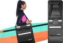 LuBanSir Surfboard Bag, Surfboard Travel Bag for Outdoor Fit Carrying 5’0, 5’6, 6’0, 6’6, 7’0, 7’6, 8’0, 8’6, 9’0, 9’6, 10’0 Shortboard, Longboard and Hybrid, 14.2in x 5.05ft