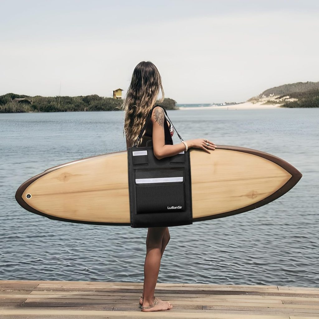 LuBanSir Surfboard Bag, Surfboard Travel Bag for Outdoor Fit Carrying 50, 56, 60, 66, 70, 76, 80, 86, 90, 96, Shortboard, Longboard and Hybrid, 14.2in x 5.05ft LuBanSir Surfboard Bag, Surfboard Travel Bag for Outdoor Fit Carrying 50, 56, 60, 66, 70, 76, 80, 86, 90, 96, Shortboard, Longboard and Hybrid, 14.2in x 5.05ft