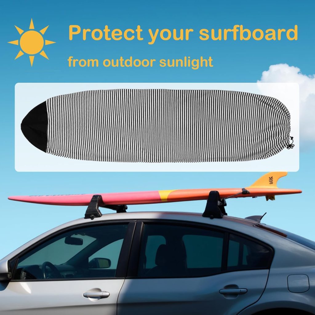 Surf Sock, Surfboard Sock Cover for Longboard Paddleboard Surf Board Sup Paddle Board, 7.5 FT Foot 7.5ft Quick Dry Stretch Surfboard Bag Sleeve with Drawstring Closure 230x50 cm Black Surf Sock, Surfboard Sock Cover for Longboard Paddleboard Surf Board Sup Paddle Board, 7.5 FT Foot 7.5ft Quick Dry Stretch Surfboard Bag Sleeve with Drawstring Closure 230x50 cm Black