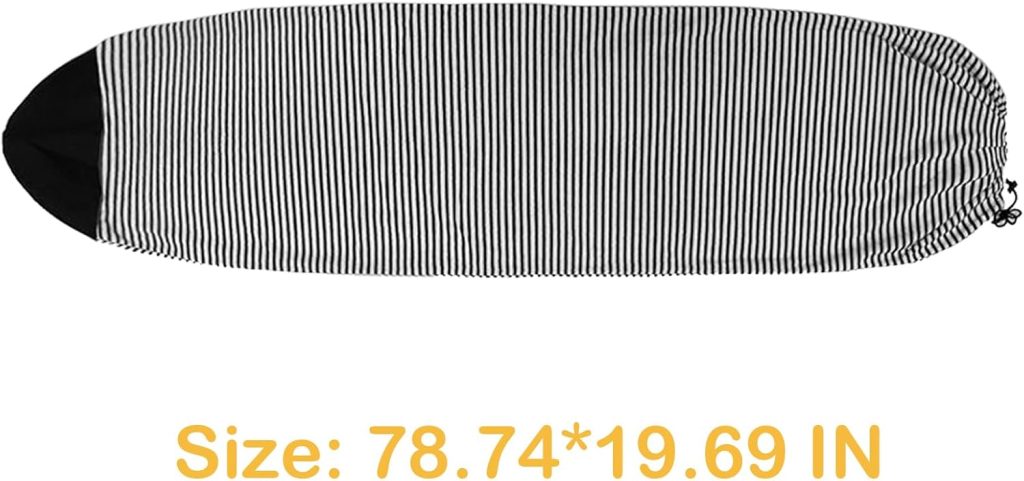 Surf Sock, Surfboard Sock Cover for Longboard Paddleboard Surf Board Sup Paddle Board, 7.5 FT Foot 7.5ft Quick Dry Stretch Surfboard Bag Sleeve with Drawstring Closure 230x50 cm Black Surf Sock, Surfboard Sock Cover for Longboard Paddleboard Surf Board Sup Paddle Board, 7.5 FT Foot 7.5ft Quick Dry Stretch Surfboard Bag Sleeve with Drawstring Closure 230x50 cm Black