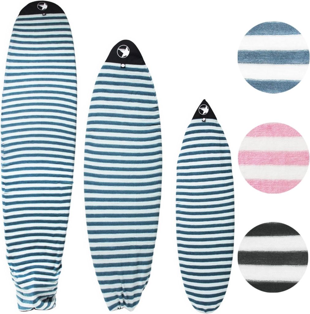 Surf Squared Surfboard Sock Cover and Paddleboard Cover - Lightweight Stretch Protective Surfboard Bag - Surfing Accessories - Shortboard, Longboard, Hybrid, Wakesurf, Standup Paddleboard SUP Surf Squared Surfboard Sock Cover and Paddleboard Cover - Lightweight Stretch Protective Surfboard Bag - Surfing Accessories - Shortboard, Longboard, Hybrid, Wakesurf, Standup Paddleboard SUP