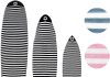 Surf Squared Surfboard Sock Cover and Paddleboard Cover – Lightweight Stretch Protective Surfboard Bag – Surfing Accessories – Shortboard, Longboard, Hybrid, Wakesurf, Standup Paddleboard SUP