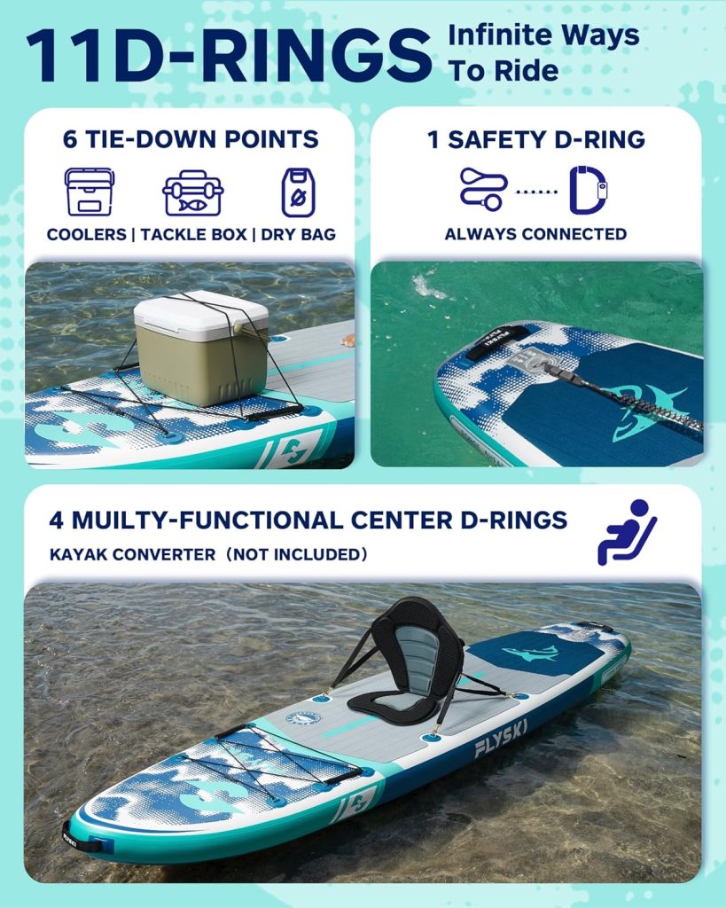 Flyski 11x34 Ultra Wide Paddle Board, Inflatable Paddle Board420lb Capacity for All Skill, Inflatable Paddle Board for Adults, Yoga/Family/Fishing Paddle Board, Anti-Slip Deck, US Fin, Pump,100L Bag Flyski 11x34 Ultra Wide Paddle Board, Inflatable Paddle Board420lb Capacity for All Skill, Inflatable Paddle Board for Adults, Yoga/Family/Fishing Paddle Board, Anti-Slip Deck, US Fin, Pump,100L Bag