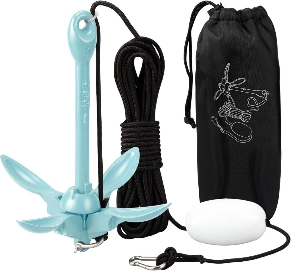 Folding Grapnel Anchor Kit Kayak 40ft Rope Folding Grapnel Anchor Kit Kayak 40ft Rope